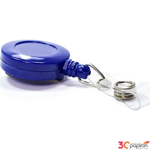 Névkitűző Yoyo Economix csipeszes 90x55mm kék/fekete/hehér Papiron