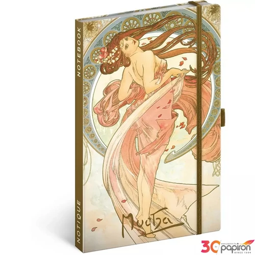 Notesz 13x21cm Alphonse Mucha – Dance lined Realsystem 2025 kollekció!