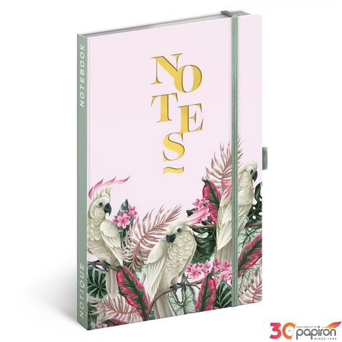 Notesz 13x26cm Cockatoo, lined Realsystem 2026 kollekció!