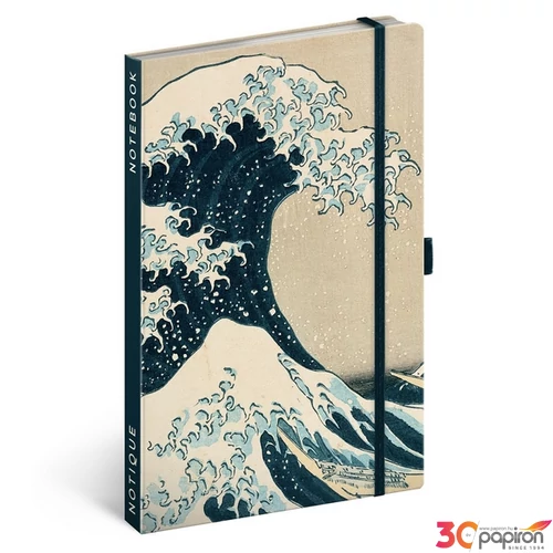 Notesz 13x26cm Katsushika Hokusai, lined Realsystem 2026 kollekció!