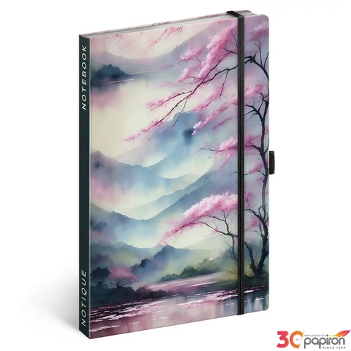 Notesz 13x26cm Sakura, lined Realsystem 2026 kollekció!