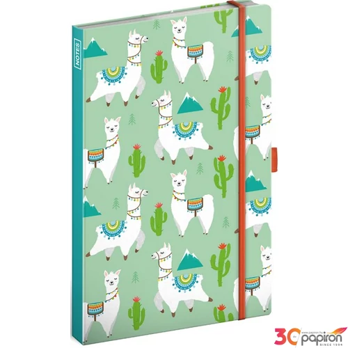 Notesz A/5 Llamas vonalas 13x21 cm Realsystem 2024 kollekció!