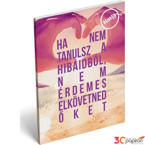 Notesz papírfedeles A/7 blabla, Hiba 18' Jegyzetfüzet Lizzy kollekció