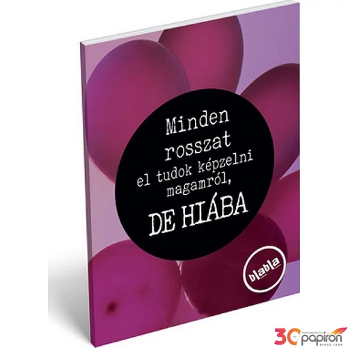 Notesz papírfedeles A/7 blabla, Képzelet 18' Jegyzetfüzet Lizzy kollekció