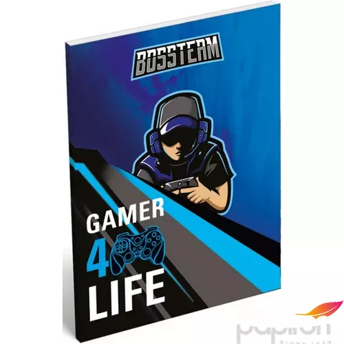 Notesz papírfedeles A7 Bossteam Gamer 4 Life Lizzy kollekció