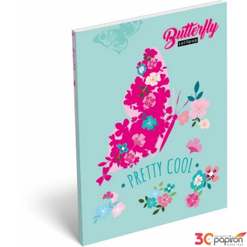 Notesz papírfedeles A7 Lizzy Lollipop Cute Butterfly Lizzy kollekció