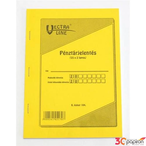 Ny B kisker 104 pénztárjele. C Pénztárjelentés 25x2 A/5 CO!
