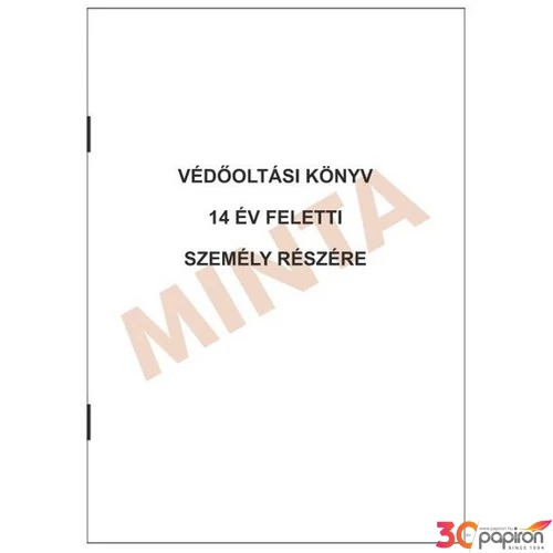 Ny C 3337-11 Védőolt. k. Védőoltási könyv 14 év feletti személy részére