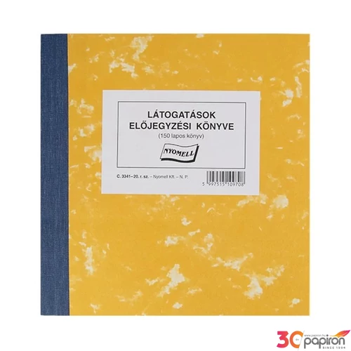 Ny C 3341-20 előjegyzési könyv Látogatások e. könyve