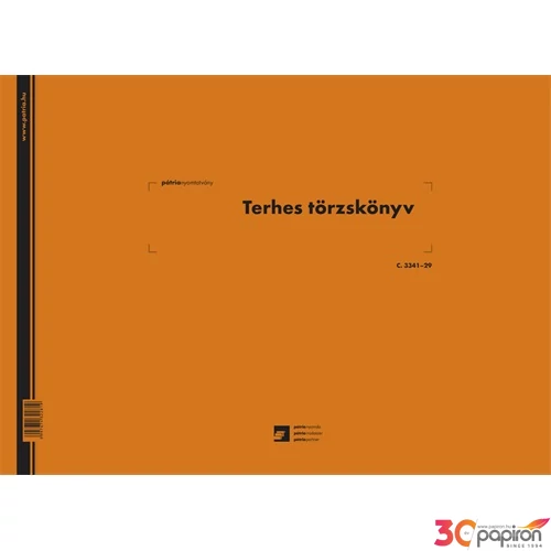Ny C 3341-29 Terhes törzskönyv A3 50lapos