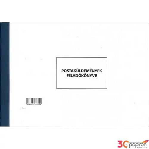 Ny C 7976-11 Postakönyv Postaküldemények feladókönyve A4 fekvő