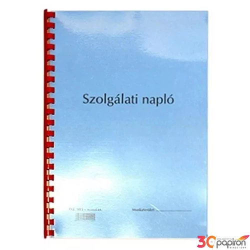Ny D E 903/A őrnapló Szolgálati napló /őrnapló/ A4
