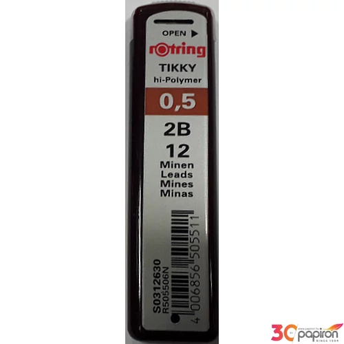 Nyomósironbetét 0,5 2B Tikky Rotring S0312630/R505506N
