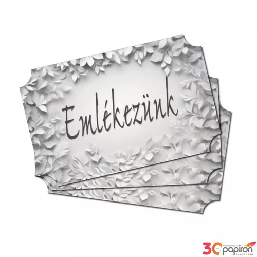 Nyomtatott dekorkarton Emlékezünk 3 db/csomag