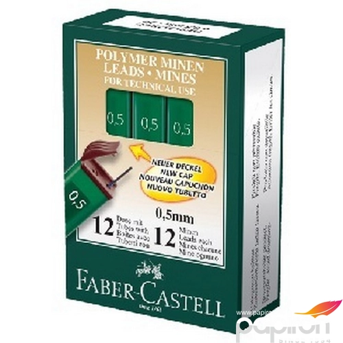 Faber-Castell nyomósironbetét Super-Polymer 0,5mm HB 12szál/doboz OF/9125 HB