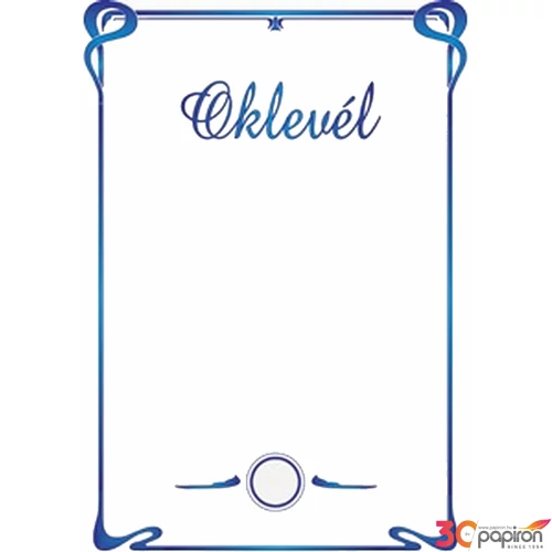 Emléklap, oklevél A4