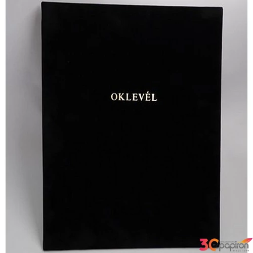 Oklevéltartó A4 exclusive Aranyozva Fekete ISKE142