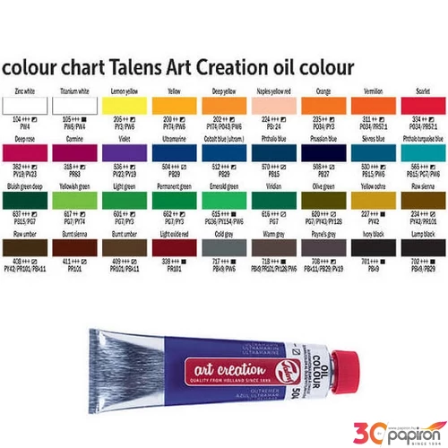 Olajfesték Royal Talens 40ml 702-Fekete Lamp Black Art Creations Művészeti kellék !