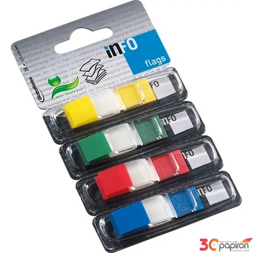 Oldaljelölő műanyag Info Notes Flag 12.5x43 mm 4x36 lapos vegyes színek