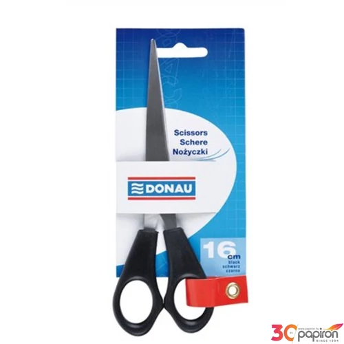 Olló 16cm Donau irodai olló fekete Irodai kiegészítők DONAU 7922001PL-01