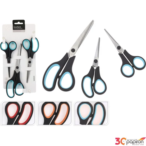 Olló szett gumifogóval '24 3db-os szett21cm+18cm+13,5cm kpm