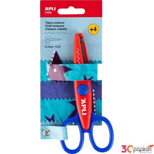 Olló kreatív 13cm Apli cikk-cakk  olló 13,5cm
