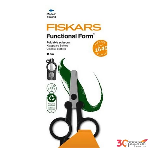 Olló összecsukható 11cm FISKARS Functiona Form Renew fekete
