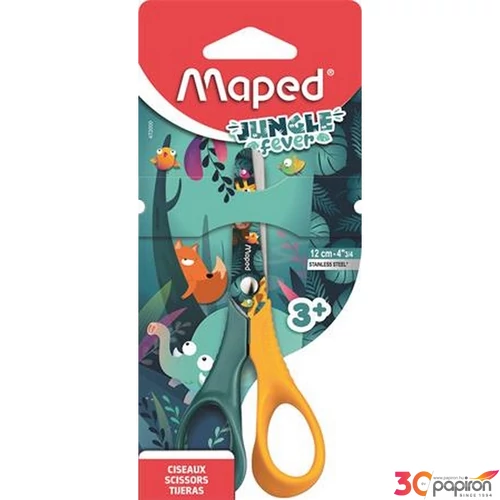 Olló 12cm Maped óvodai Jungle Fever Vivo, vegyes színek IMA472000