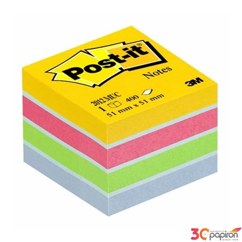 Öntapadó jegyzettömb 3M Postit 51x51mm 400lap ultra színek