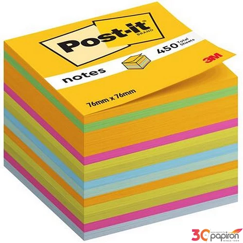 Öntapadó jegyzettömb 76x76 mm 450 lap 3M POSTIT vegyes színek