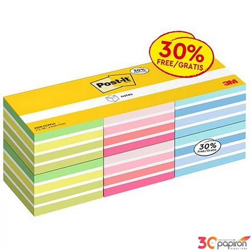 Öntapadó jegyzettömb 76x76 mm 6x450 lap 3M POSTIT vegyes színek
