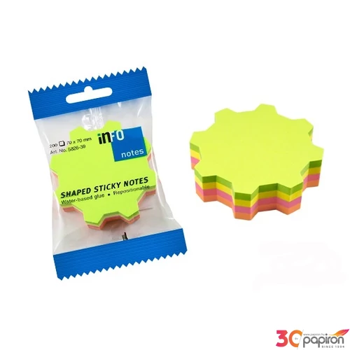 Öntapadó jegyzettömb Info Cubes GLN 54x68mm, 200lap fogaskerék