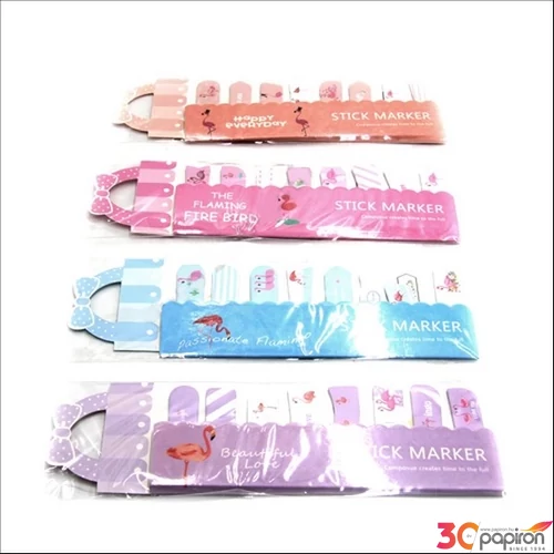 Öntapadó Jelölőcímke flamingós sticky marker