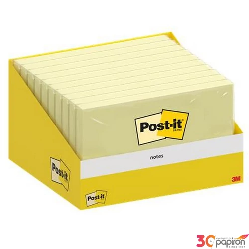 Öntapadós jegyzettömb 3MPostit 76x127 mm, 100 lap, kanári sárga