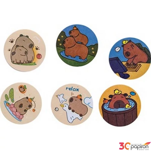 Öntapadós jegyzettömb CAPYBARA Centrum 45x45mm 50 lapos vegyes 81248