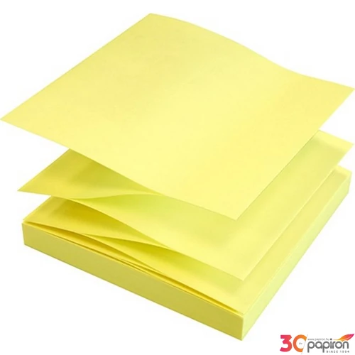 Öntapadós jegyzettömb Info Notes 75x75 mm 80 lapos élénk sárga Z tömb
