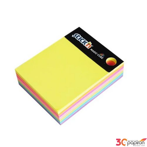 Öntapadós jegyzettömb Stick N 101x76 mm, 280 lap, Magic Cube neon színek