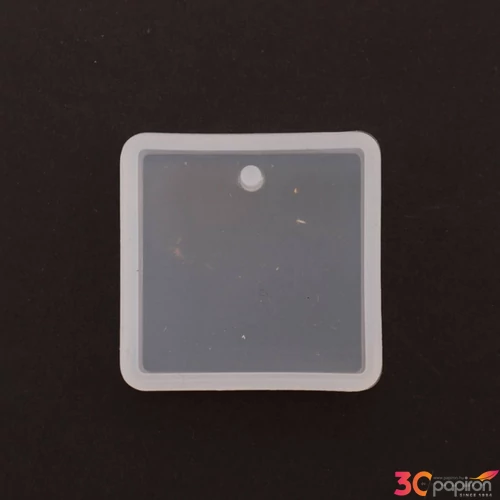 Öntőforma szilikon átlátszó négyzet 3 x 3 x 0,8 cm 5 db/csom