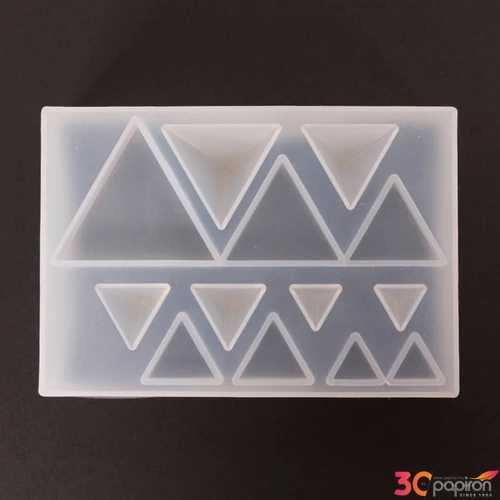 Öntőforma szilikon átlátszó vegyes hatszög 4 x 5 x 0,5 cm 5 db/csom