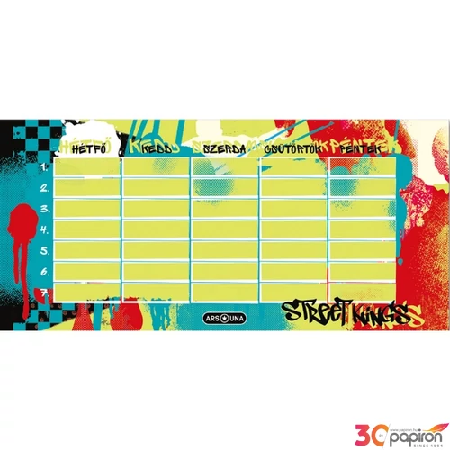Órarend Ars Una 24'' Street Kings (5357) gördeszkás Öntapadós füzetcímke 3ívx6db