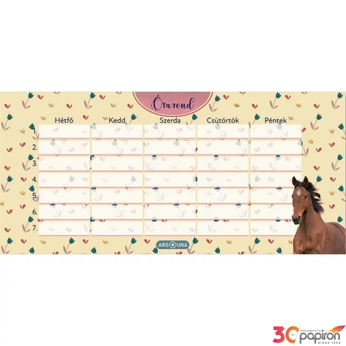Órarend Ars Una 24'' Wild and Free (5359) 24 Ló Öntapadós füzetcímke 3ívx6db