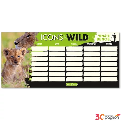 Órarend Ars Una Egylapos 25 Icons Of The Wild-Lions (5504) 25 50495047