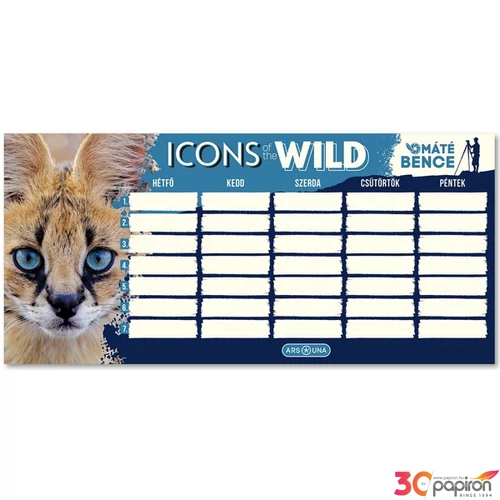 Órarend Ars Una Egylapos 25 Icons Of The Wild-Serval (5503) 25 50495030