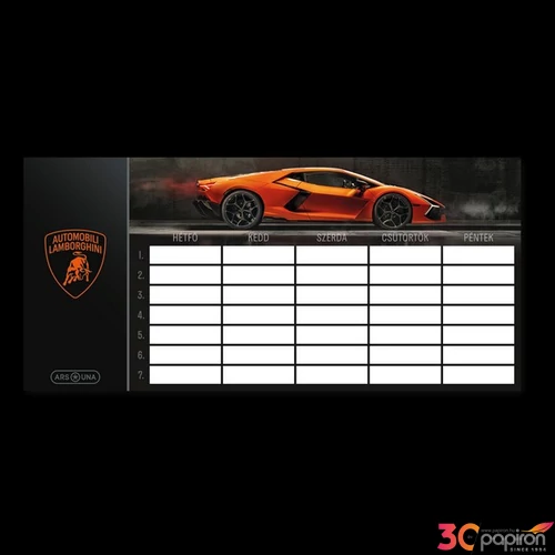 Órarend Ars Una Egylapos 25 Lamborghini (5446) 25 50494460