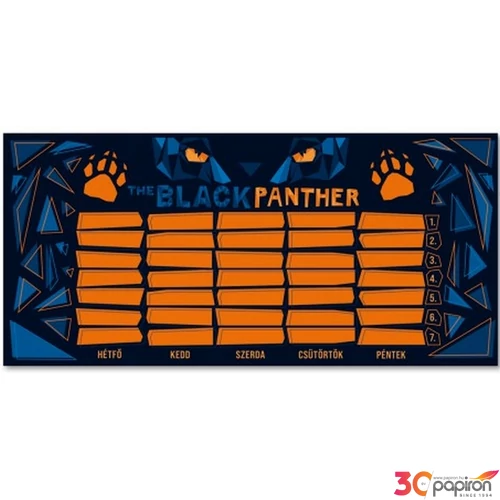 Órarend Ars Una egylapos Black Panther 21' Öntapadós füzetcímke 3ívx6db