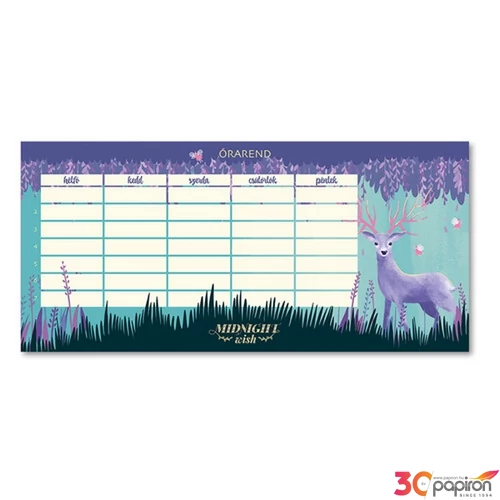 Órarend Ars Una egylapos Midnight Wish (5129) 22 Öntapadós füzetcímke 3ívx6db