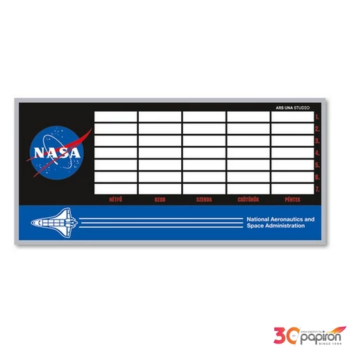 Órarend Ars Una egylapos NASA-1 (5126) 22 Öntapadós füzetcímke 3ívx6db