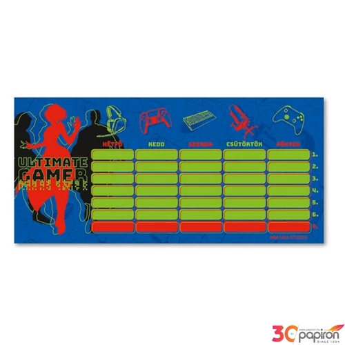 Órarend Ars Una egylapos 22 Ultimate Gamer 50491414 prémium minőség