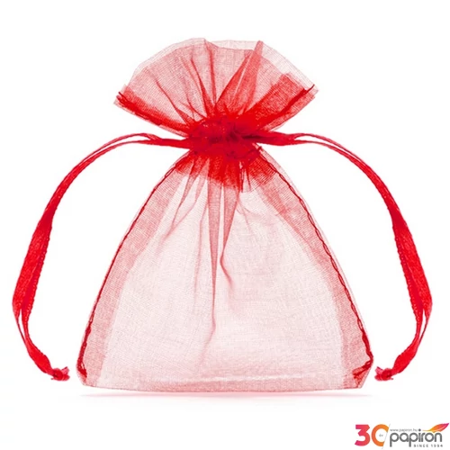 Organza tasak piros  
