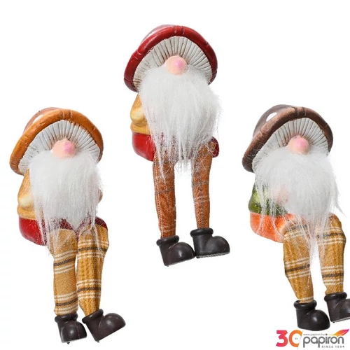 Őszi dekor manó 24' lógólábú, 3 féle 7.2cmx6.6cmx17.4cm sdkae